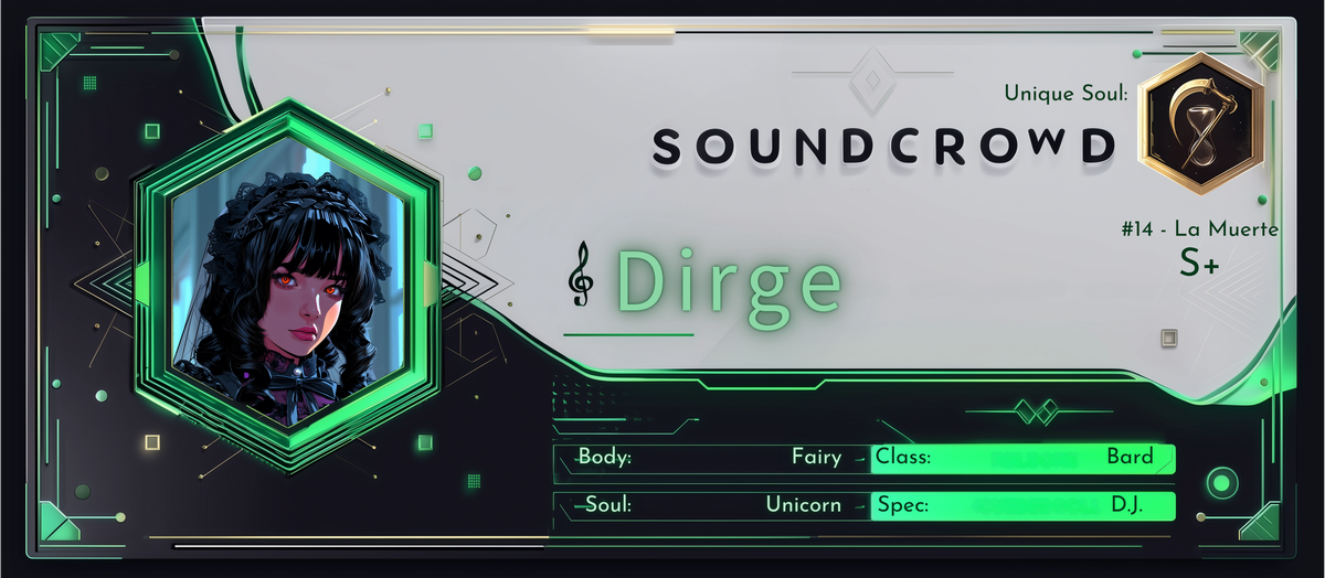 Reference ID card printed Dirge. SoundCrowd