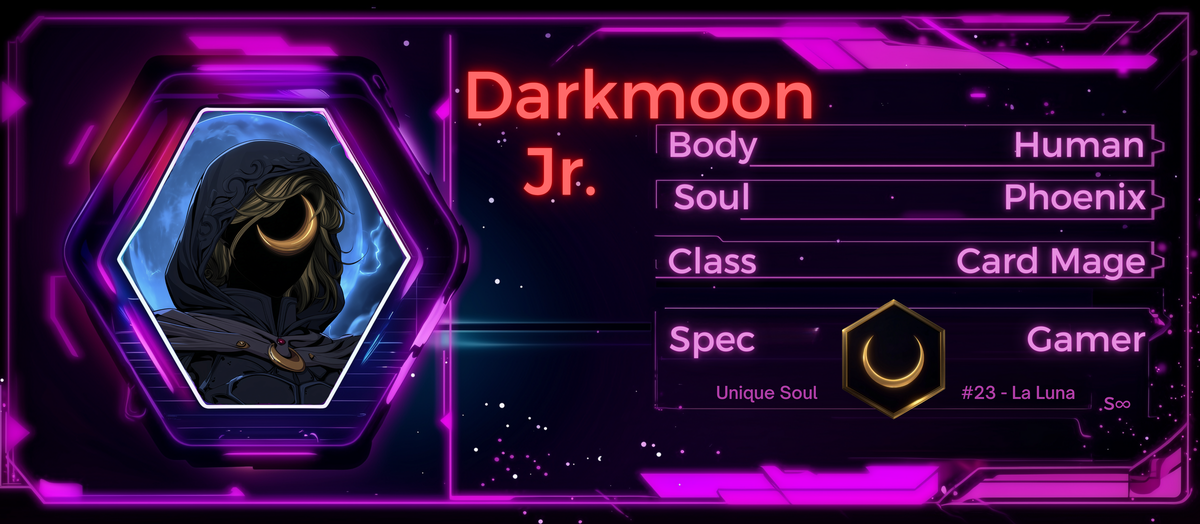 Reference ID card printed Darkmoon Jr.. Distinct card subject from Darkmoon Aurora; no automatic merge with 23