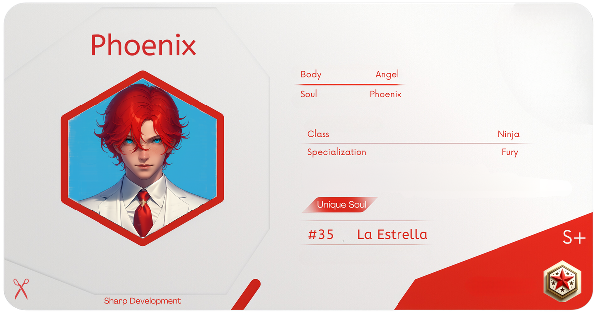 Reference ID card printed Phoenix. Sharp Development