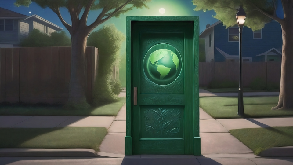 Cover illustration for Door. Escape.