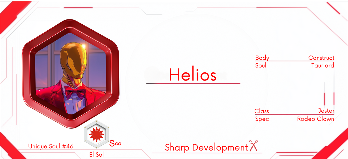 Reference ID card printed Helios. Sharp Development