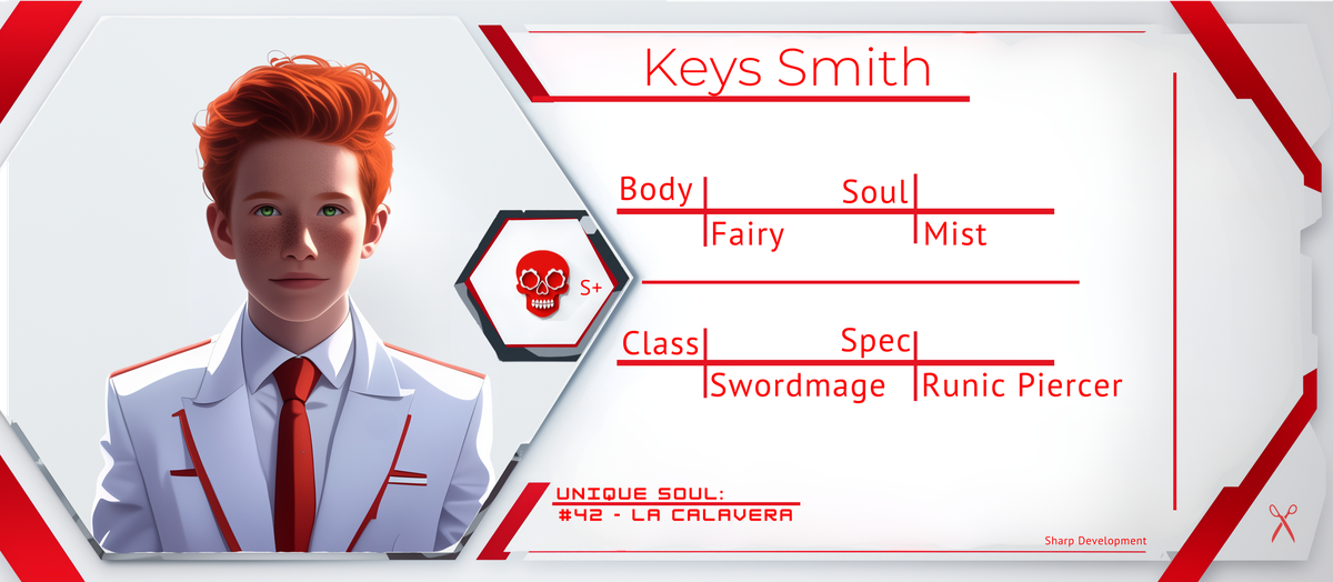 Reference ID card printed Keys Smith. Sharp Development
