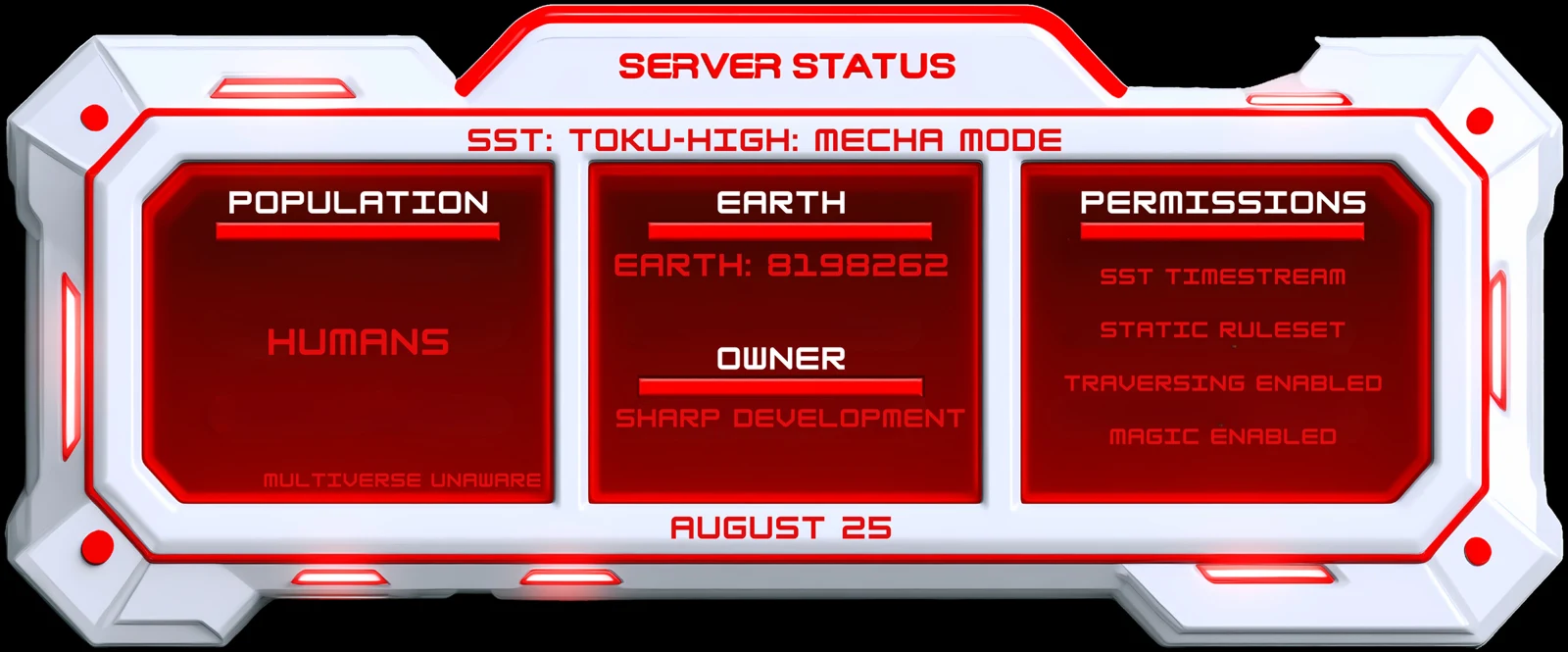 Unaltered server card for Earth 8198262