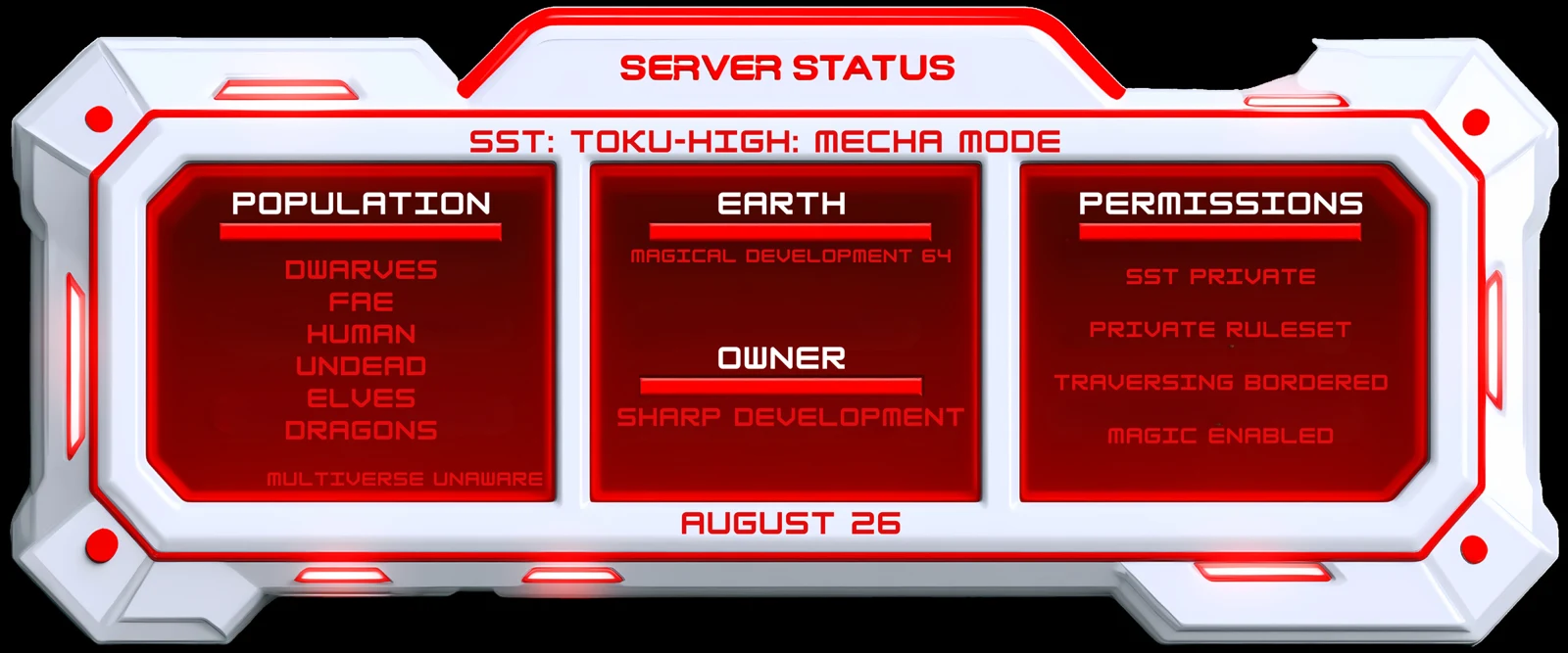 Unaltered server card for Earth Magical Development 64